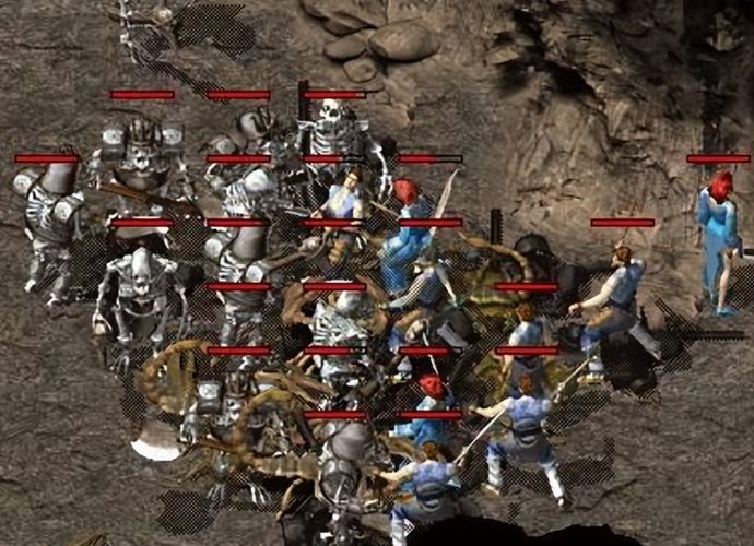 7级学了第一个技能后，来到了骷髅洞练级打装备。